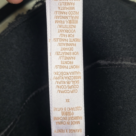 Savage X Fenty Embroidered Lace Corset Women's 3X Black Caviar Lingerie Garters - Picture 9 of 12